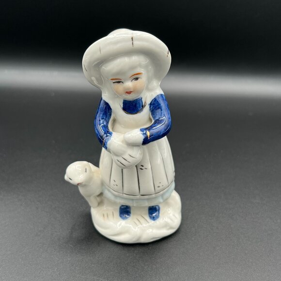 Unbranded Other - Vintage 1960s Mary Had A Little Lamb Bisque Figurine